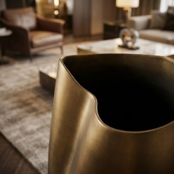 Vaso Deluxe Bombato EDG Bronzo H65 | Selezione Lemoire Home