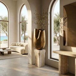 Vaso Deluxe Bombato EDG Bronzo H65 | Selezione Lemoire Home