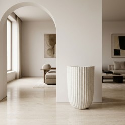 Vaso Classic H60 Grigio Chiaro in Porcellana Enzo de Gasperi