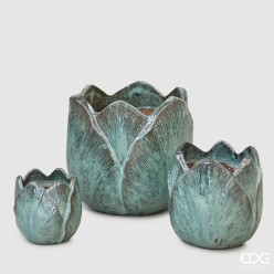 Set 3 Vasi Tulipano Ottanio in Ceramica Enzo de Gasperi