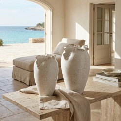 Coppia Vasi Chakra Conchiglia in Ceramica | Lemoire Home