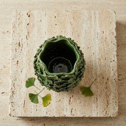 Vaso Ginkgo Biloba Verde H45.5 - Selezione Lemoire Home