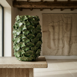 Vaso Ginkgo Biloba Verde H45.5 - Selezione Lemoire Home