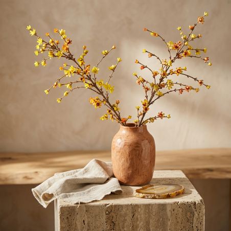 Ramo con fiore Calicanto Artificiale H155 Giallo | Selezione Lemoire Home