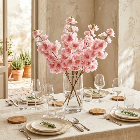 Ramo Sakura Real Touch Rosa 70cm | Selezione Lemoire Home
