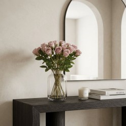 Mazzo di Rose Artificiali Malva H40 EDG | Selezione Lemoire Home