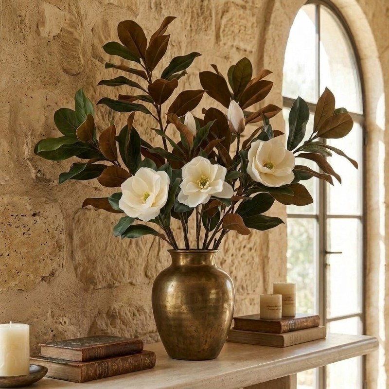 Ramo Magnolia Artificiale Luxury EDG | Selezione Lemoire Home