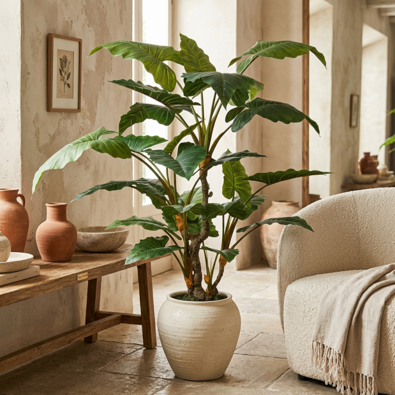 Alocasia Vogue EDG h 180 cm: Pianta Artificiale Luxury Lemoire Home