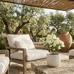 Set 3 Vasi Cachepot Similbamboo Avorio EDG | Lemoire Home