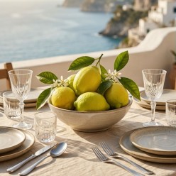 Ramo Limone Artificiale con Fiore 12cm | Selezione Lemoire Home