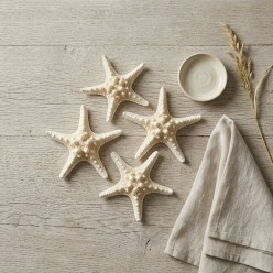 Stella Marina Decorativa EDG in Resina Bianco Naturale - 8-12 cm