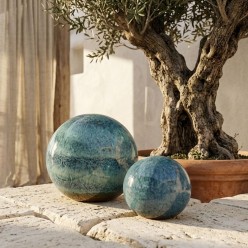 Sfera Decorativa da Esterno in Ceramica Blue Mix | Lemoire Home
