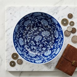 Bowl Chinoiserie in Ceramica Blu e Bianca H16 D36 | Lemoire Home