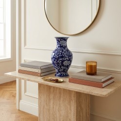 Vaso Chinoiserie Blu e Bianco H35,5 cm – Selezione Lemoire Home