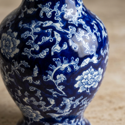 Vaso Chinoiserie Blu e Bianco H35,5 cm – Selezione Lemoire Home
