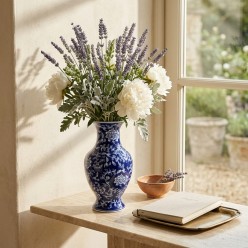 Vaso Chinoiserie Blu e Bianco H35,5 cm – Selezione Lemoire Home
