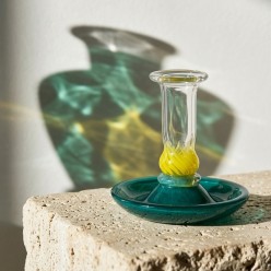 Portacandele Gaily in Vetro Colorato Abhika | Lemoire Home
