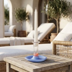 Portacandele Gaily in Vetro Colorato Abhika | Lemoire Home