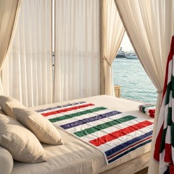 Telo Mare Luxury in Cotone a Righe Mediterranee Lemoire Home