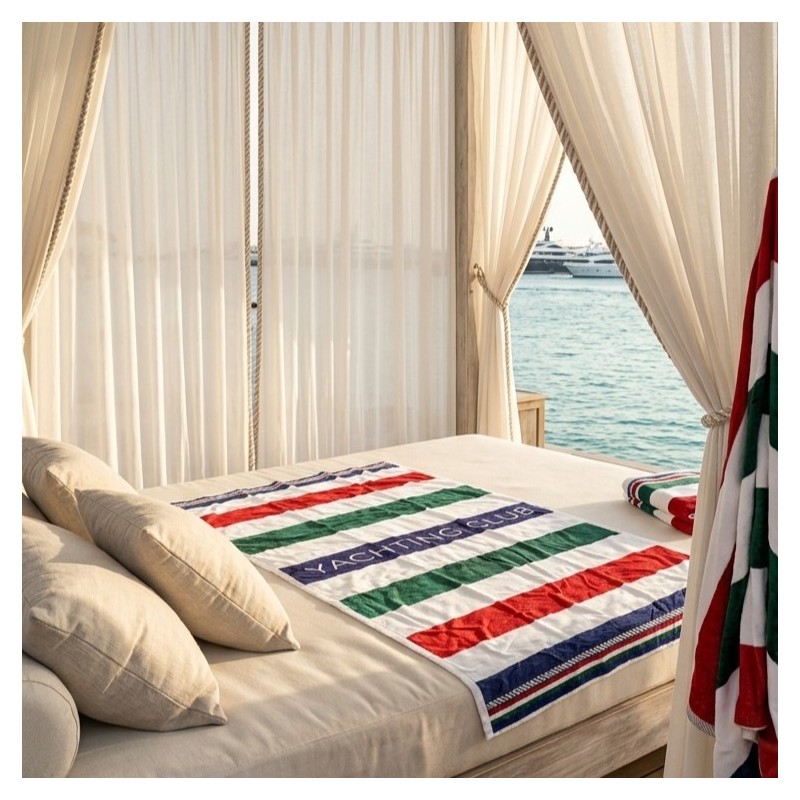 Telo Mare Luxury in Cotone a Righe Mediterranee Lemoire Home