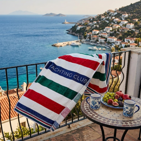 Telo Mare Luxury in Cotone a Righe Mediterranee Lemoire Home
