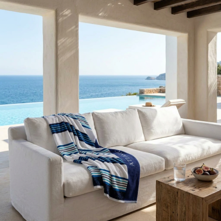 Telo Mare Luxury Atlantic Ocean in Cotone Jacquard a Righe