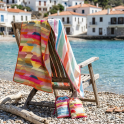 Telo Mare Microfibra Stromboli Daunex Double-Face Chic