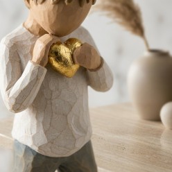 Statuina Heart of Gold Willow Tree | Scultura con Cuore in Oro