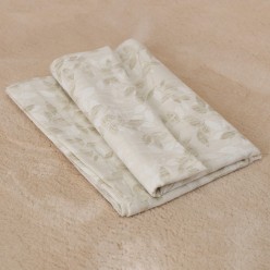 Tovaglia e Runner collezione Ersa con foglie panna e tortora