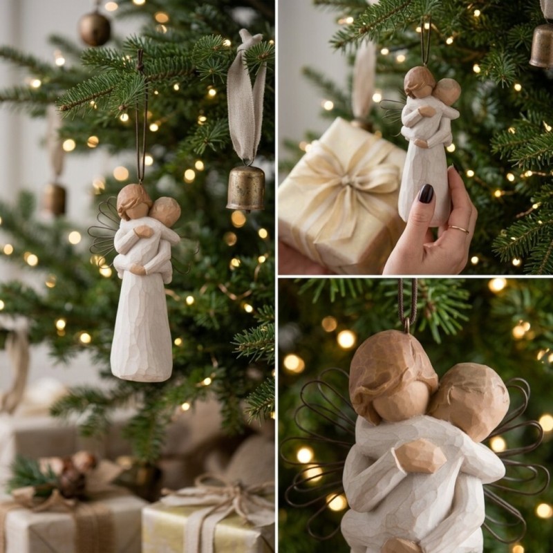 Willow Tree Angel's Embrace – Statuina Angelo con Bambino "Custodire ciò che è prezioso"