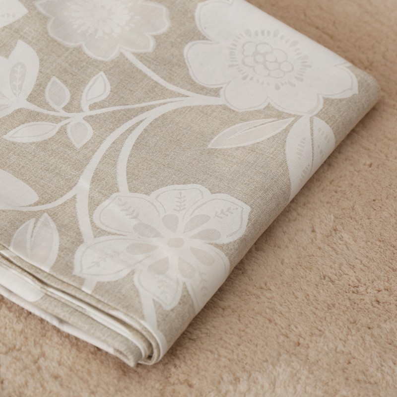 Tovagliato collezione Igea fiori panna su fondo beige, la dea protettrice della salute Tovagliato collezione Igea fiori panna su fondo beige, la dea protettrice della salute