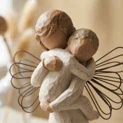 Statua Willow Tree Angel's Embrace Resina Dipinta a Mano