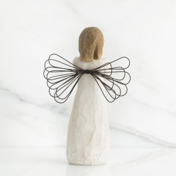 Statua Angelo della Pace Willow Tree in Resina Effetto Legno