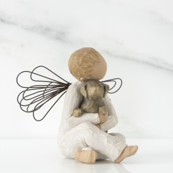 Statua Willow Tree Angel of Comfort – Angelo Custode con Cagnolino