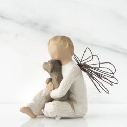 Statua Willow Tree Angel of Comfort – Angelo Custode con Cagnolino