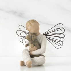 Statua Willow Tree Angel of Comfort – Angelo Custode con Cagnolino