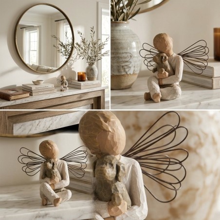 Statua Willow Tree Angel of Comfort – Angelo Custode con Cagnolino
