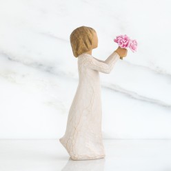 Statua Willow Tree Thank You – Scultura Peonie in Resina Decorativa