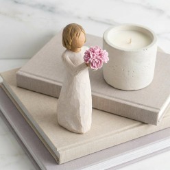 Statua Willow Tree Thank You – Scultura Peonie in Resina Decorativa