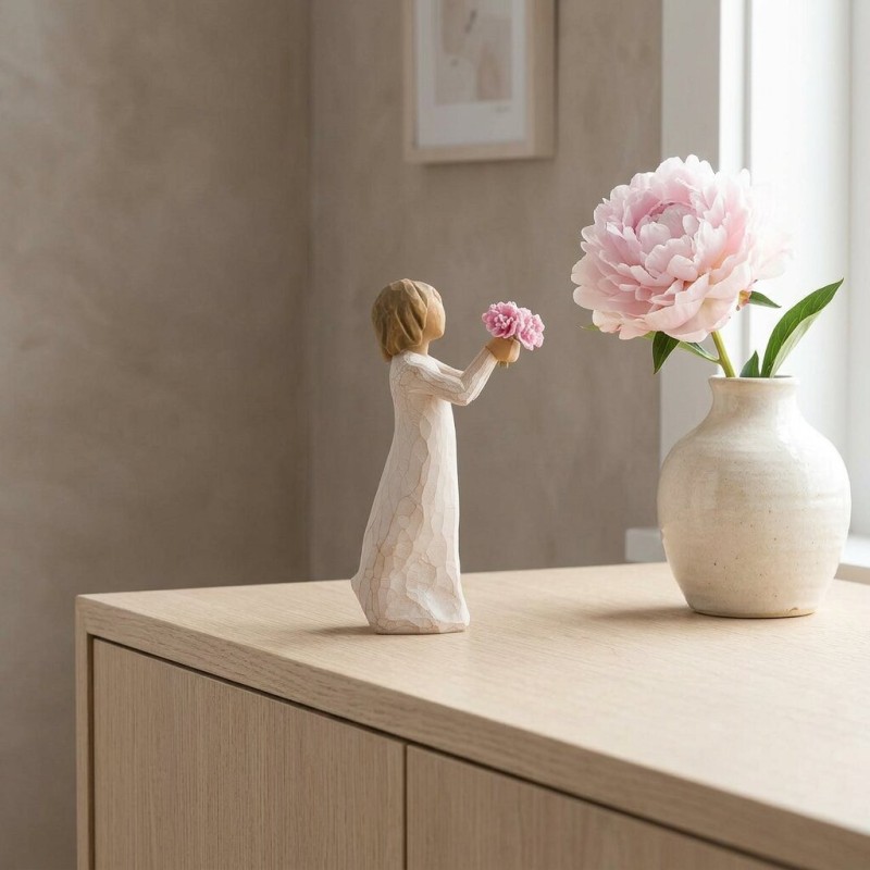 Statua Willow Tree Thank You – Scultura Peonie in Resina Decorativa