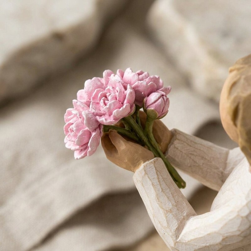 Statua Willow Tree Thank You – Scultura Peonie in Resina Decorativa