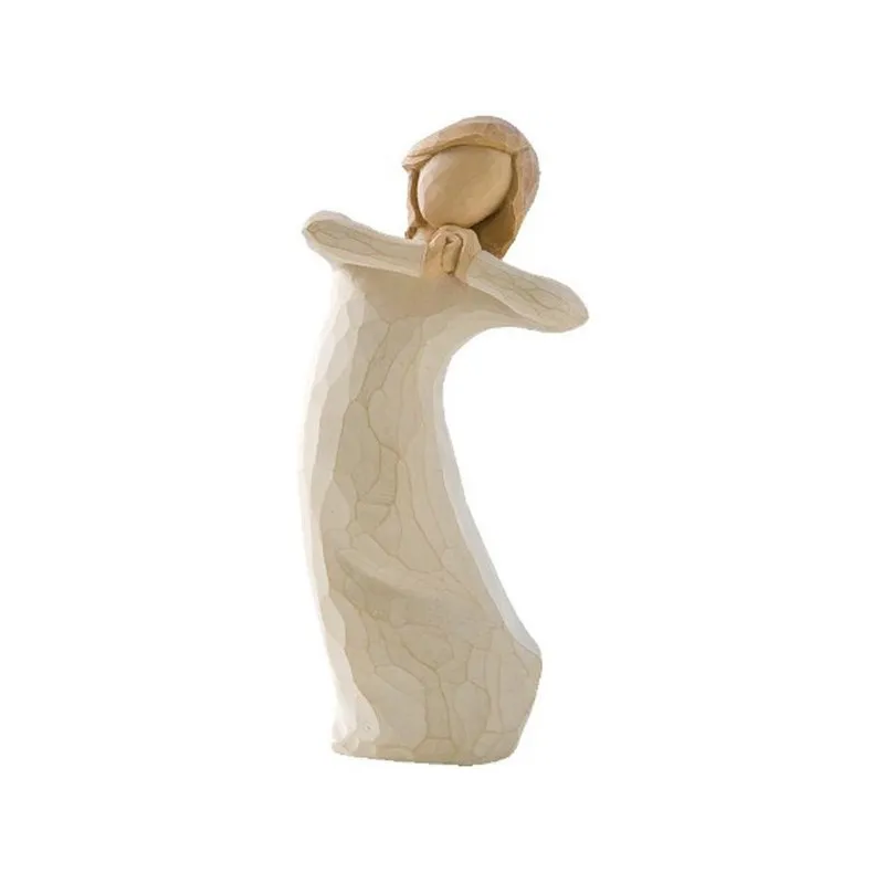 Statua Willow Tree Scultura Resina Effetto Legno