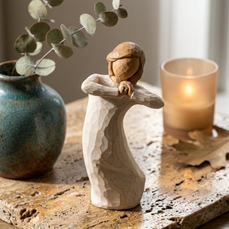 Statua Willow Tree Scultura Resina Effetto Legno