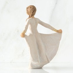 Statua Willow Tree Butterfly | Scultura Resina con Dettagli in Oro