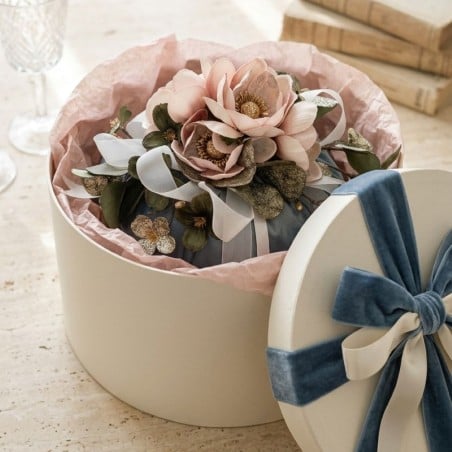 Centrotavola Profumatore Artigianale in Velluto e Magnolie - Collezione Narciso Lemoire Home