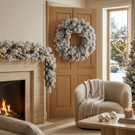 Corona Natalizia Arves Innevata Lemoire Home