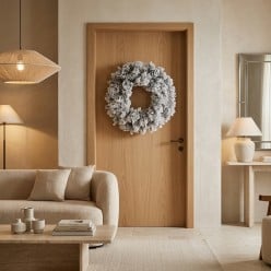 Corona Natalizia Arves Innevata 60 cm: l'Inverno firmato Lemoire Home