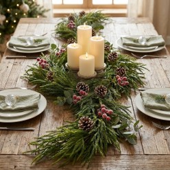 Festone di Natale Cryptomeria 210cm EDG | Eleganza Lemoire Home