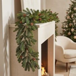 Festone Pino Artificiale EDG con Pigne Naturale Luxury 180 cm