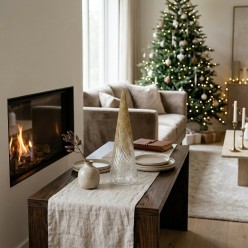 Albero di Natale in Vetro e Oro h30 pino decorativo| Lemoire Home